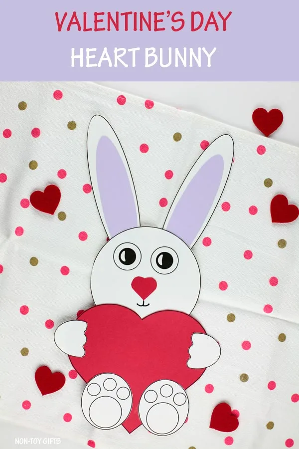 Valentine's Day heart bunny craft