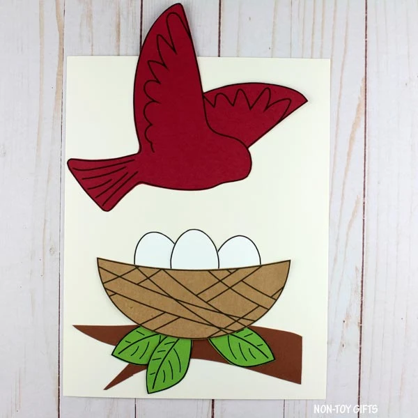 bird over nest