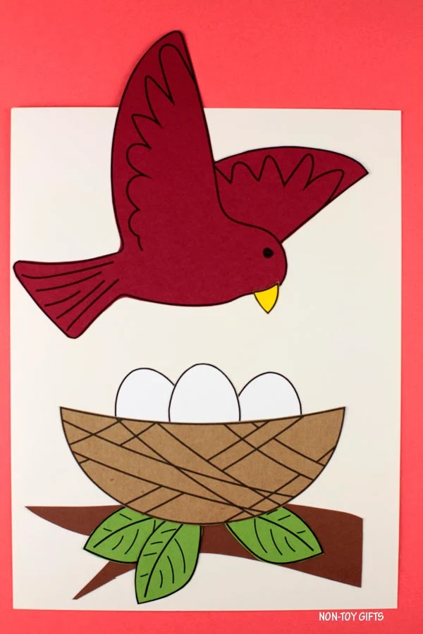 bird nest craft - nest with eggs