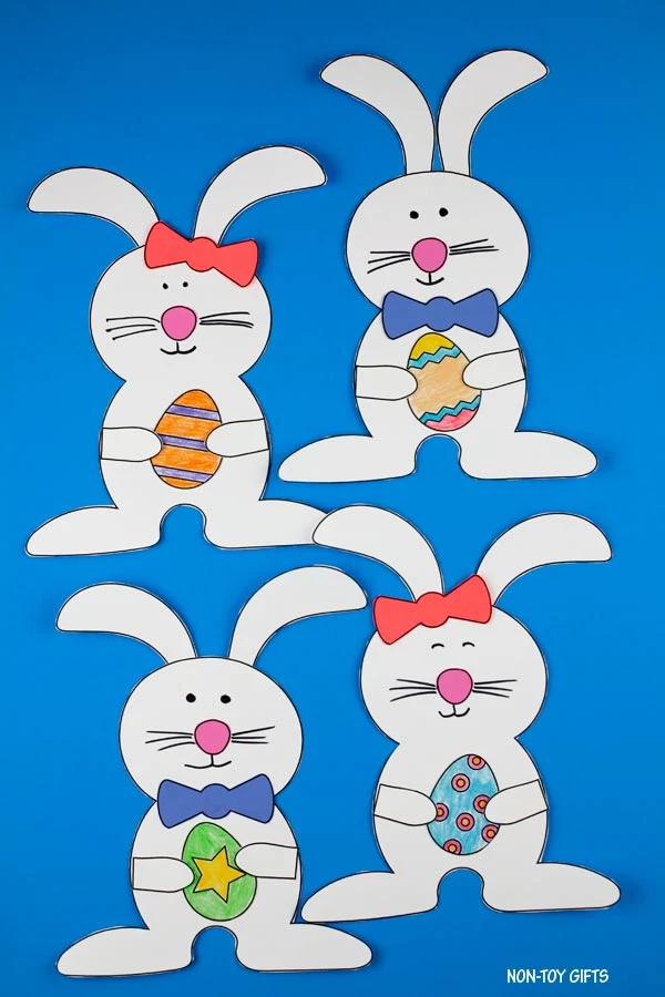 Bunny with egg - Easter craft for kids
