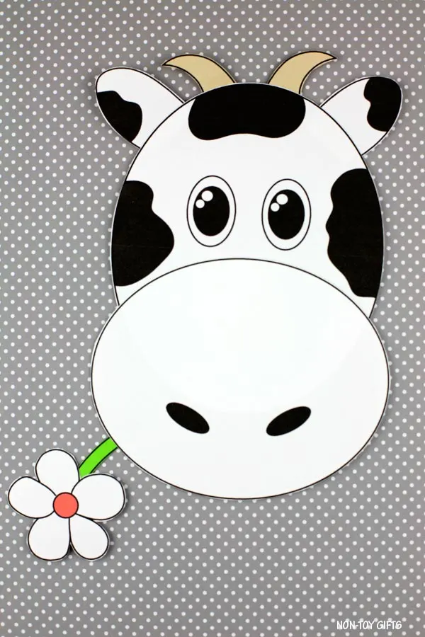 Cow paper craft for kids