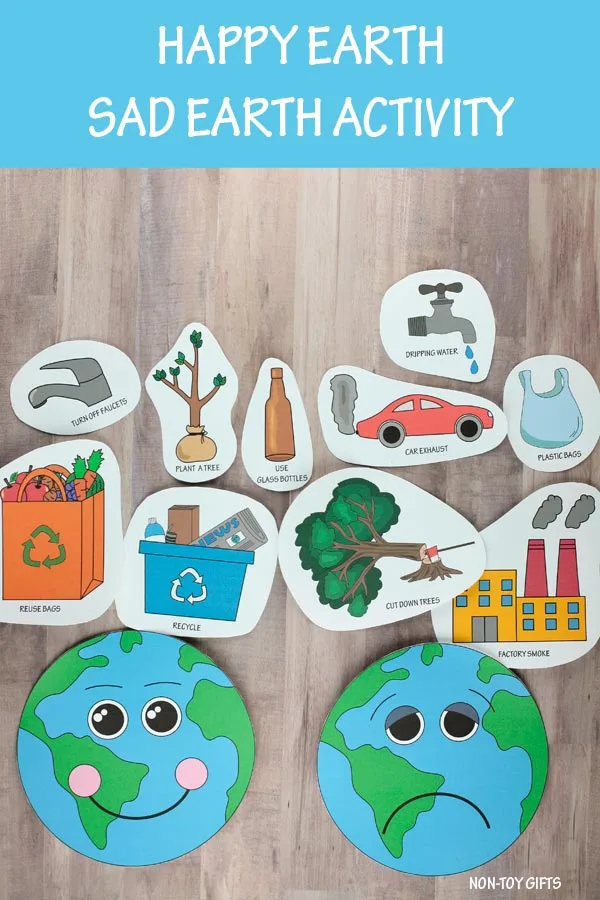 Happy Earth sad Earth activity