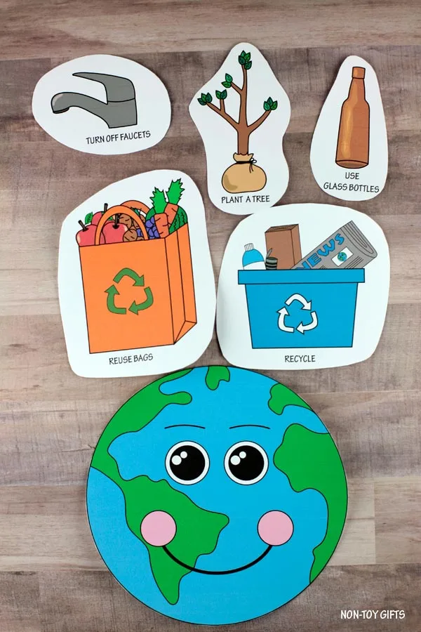 Happy Earth sad Earth sorting activity