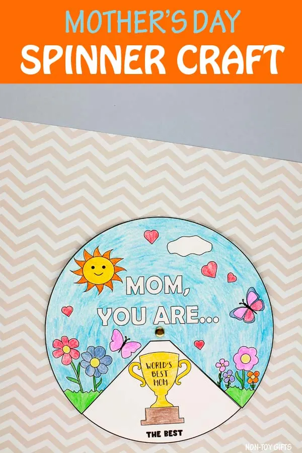 Mother's Day spinner craft for kids