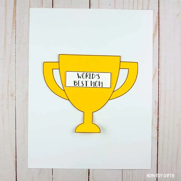 trophy on paper