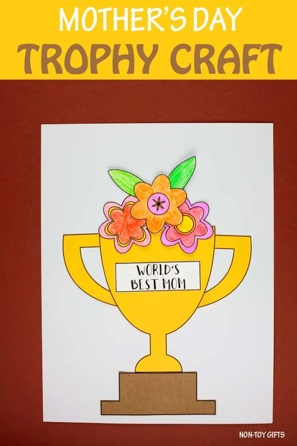 Mother's Day flower trophy craft for kids