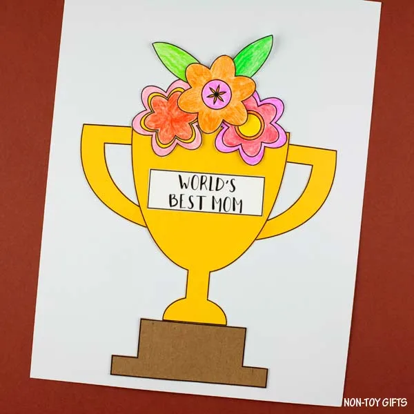 Easy Mother's Day flower trophy craft