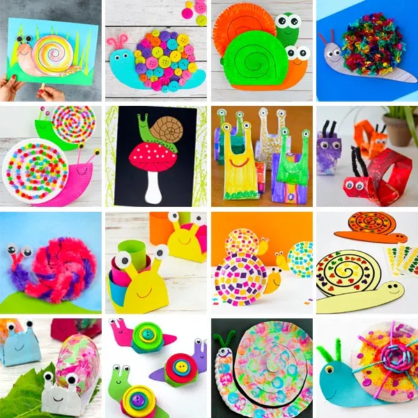 snail crafts for preschoolers, kindergartners and older kids