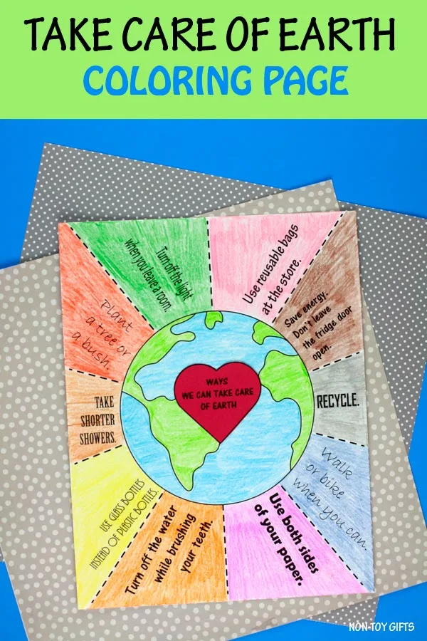 Take care of Earth coloring page