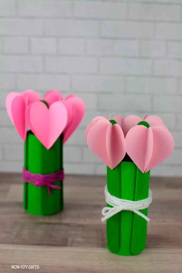 3D heart flowers