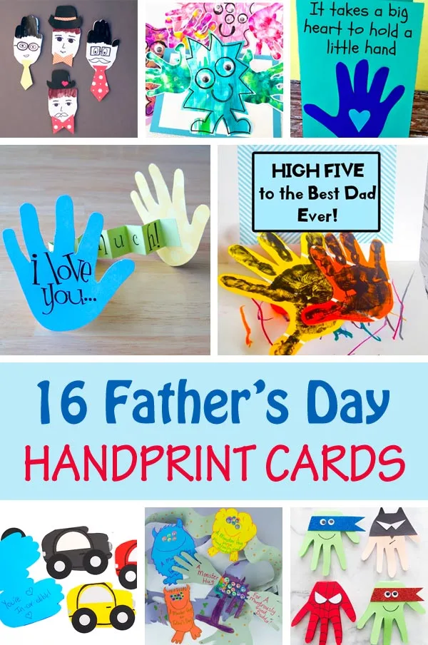 16 Father's Day handprint cards