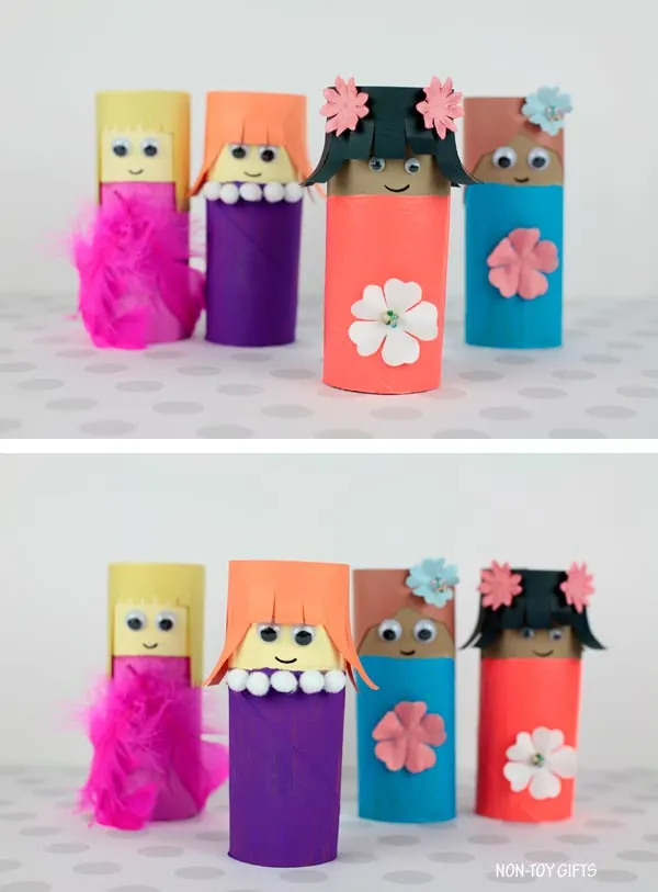 paper roll Mother's Day craft for kids