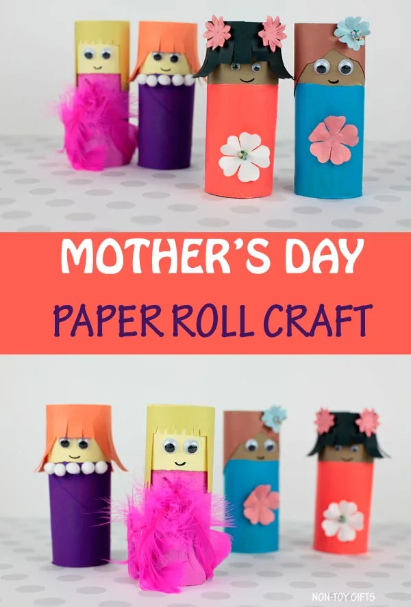 paper roll Mother's Day craft