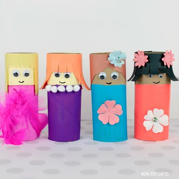 easy paper roll Mother's Day craft