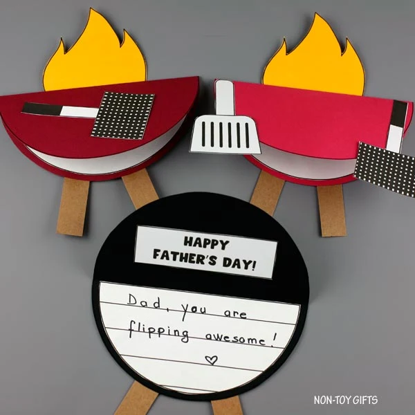 King of the grill cards for preschoolers to make for dad