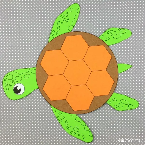 Paper turtle craft for preschoolers