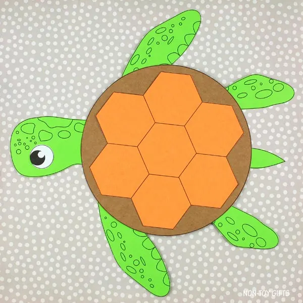 Paper turtle craft for kids preschool