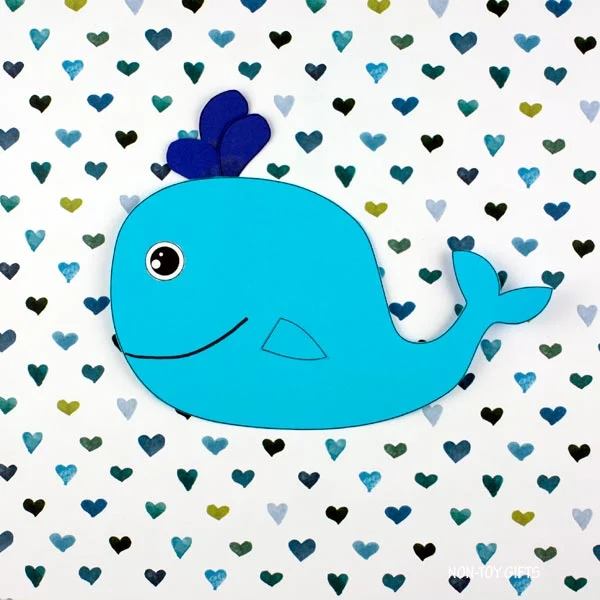 Paper whale craft for preschoolers