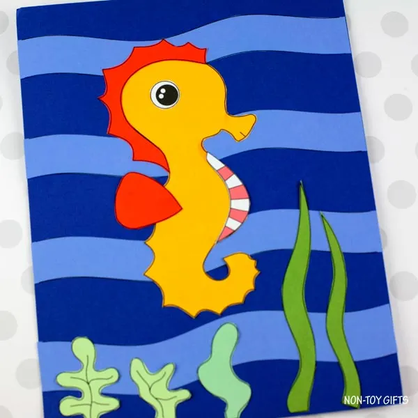 Seahorse craft for summer ocean