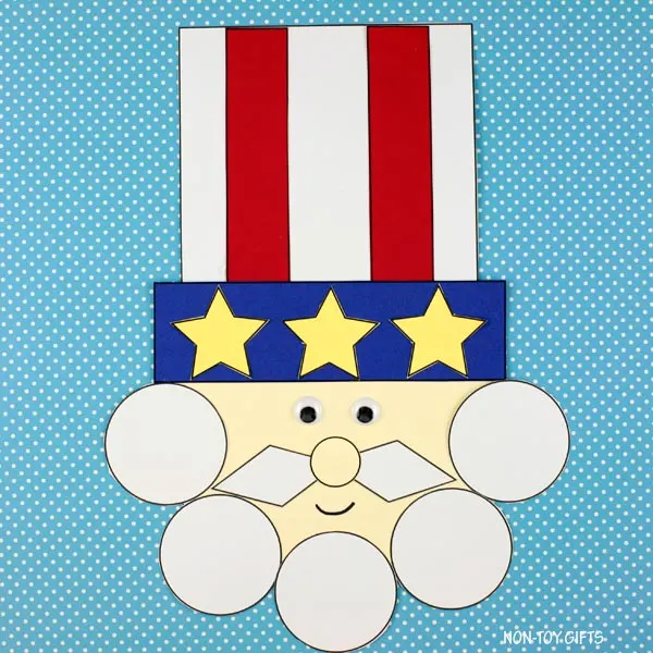 4th of July Shape Uncle Sam craft