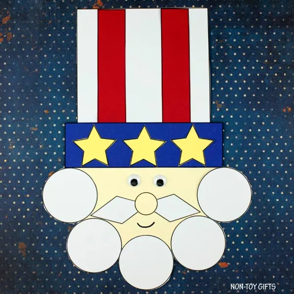 Shape Uncle Sam craft for 4th of July
