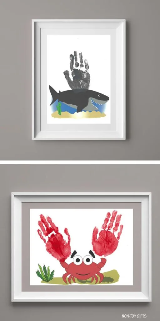 Ocean handprint animals 