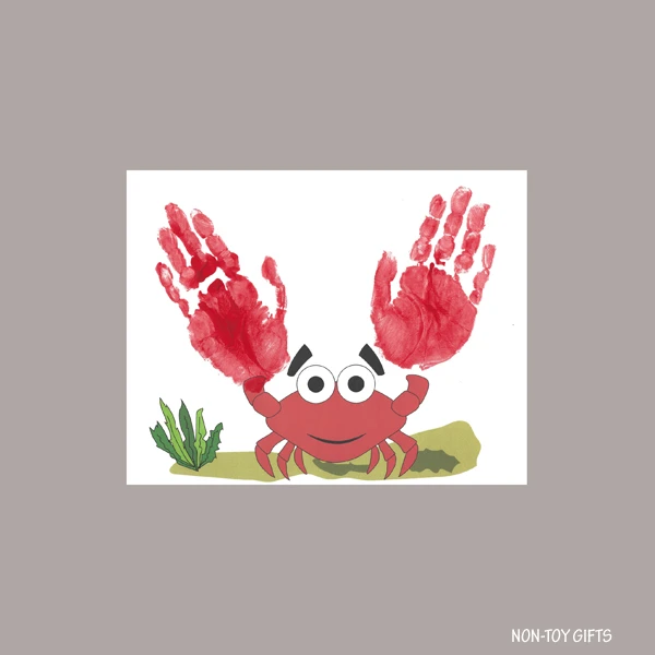 Ocean handprint animals: crab