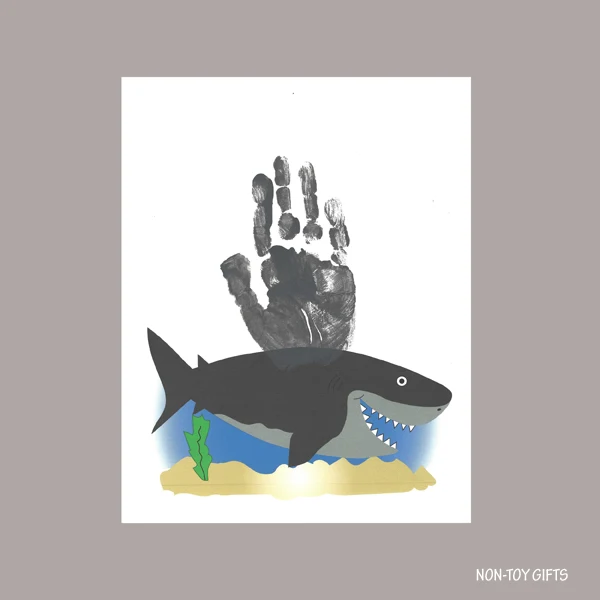 Ocean handprint animals: shark