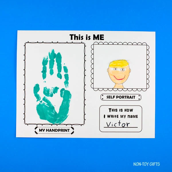 This is me! printable for preschool and kindergarten