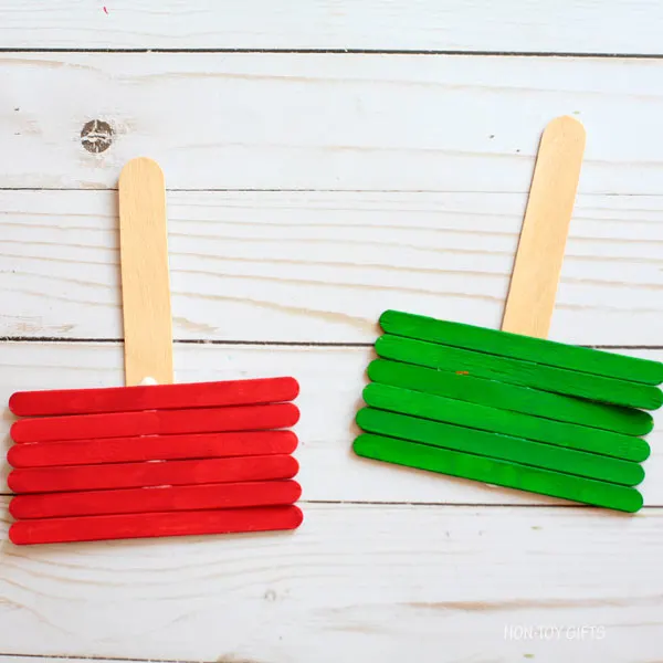 glued craft sticks