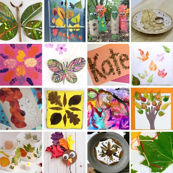 Real leaf crafts for kids