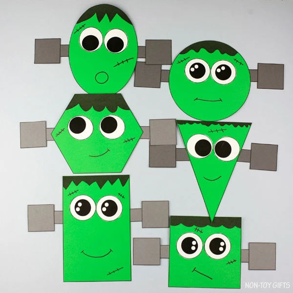 shape Frankenstein Halloween craft