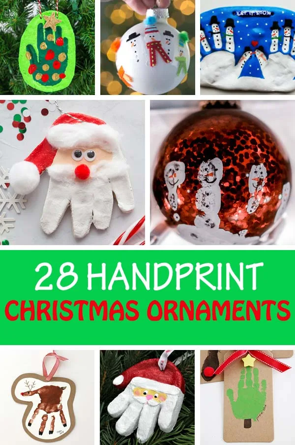 Handprint Christmas ornaments kids can make