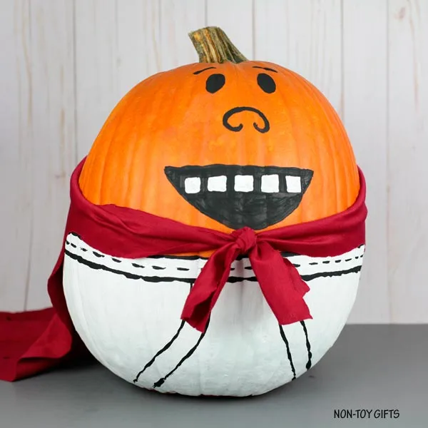 35 pumpkin painting ideas for kids: captain underpants