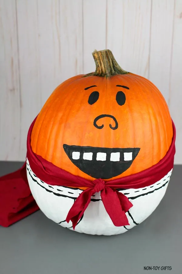 painted Captain Underpants pumpkin