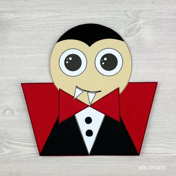 Shape vampire craft - Halloween math craft for kids