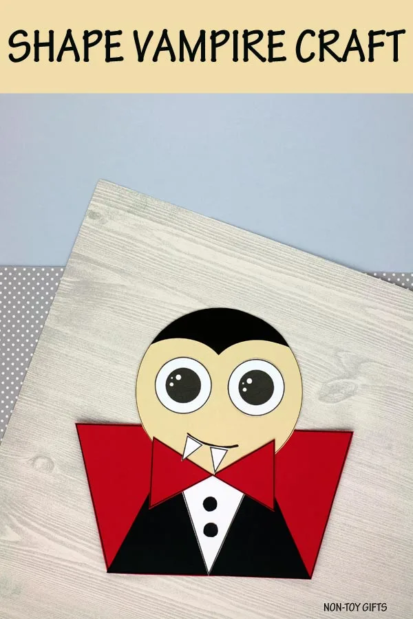 Shape vampire craft for kids to make for Halloween