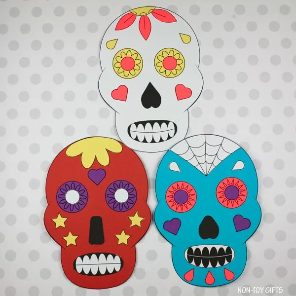 Dia de los Muertos sugar skull craft for kids