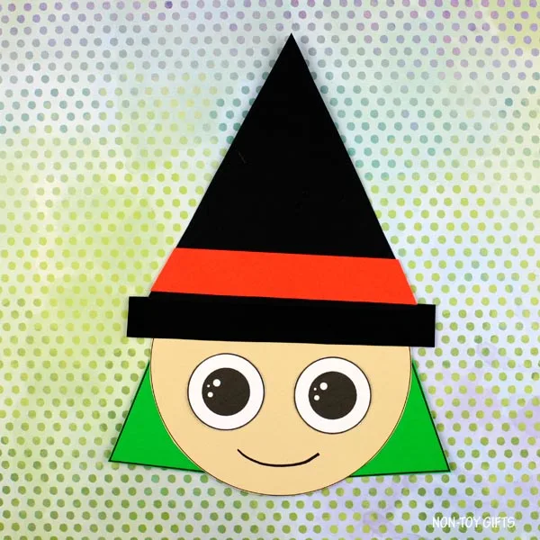 Witch shape craft for preschoolers