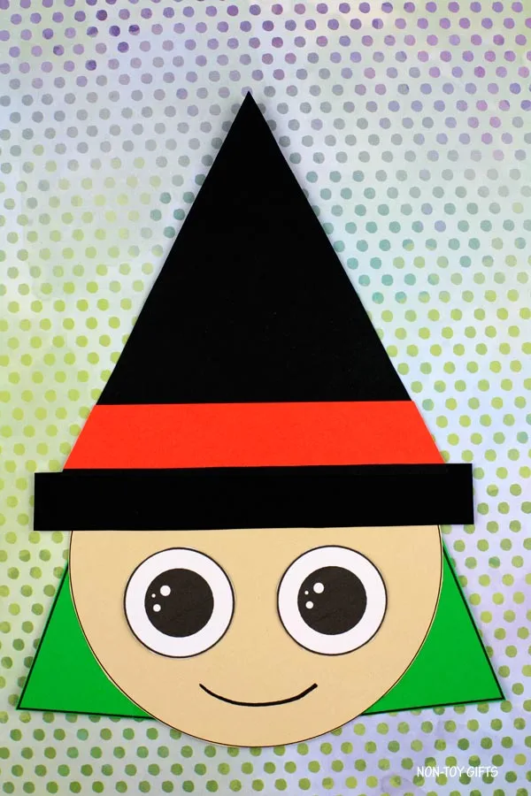 Witch shape craft for kids for Halloween