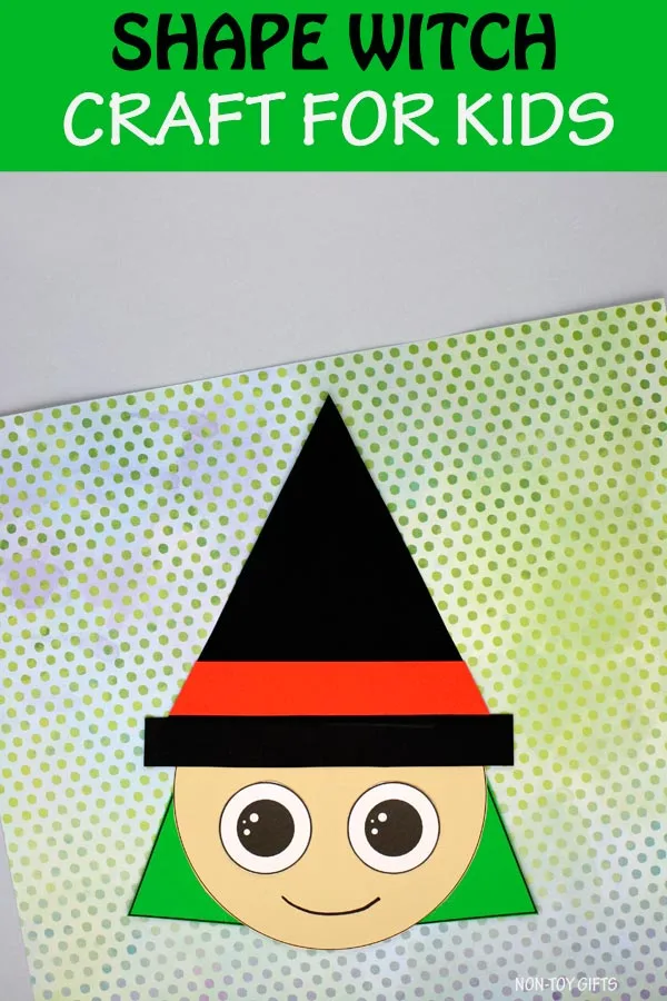 Shape witch craft for kids to make for Halloween