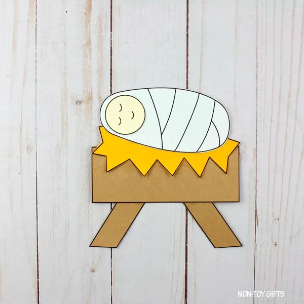 Baby Jesus in the manger craft for preschoolers