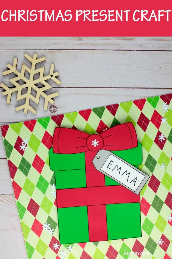 Christmas present craft for bulletin board