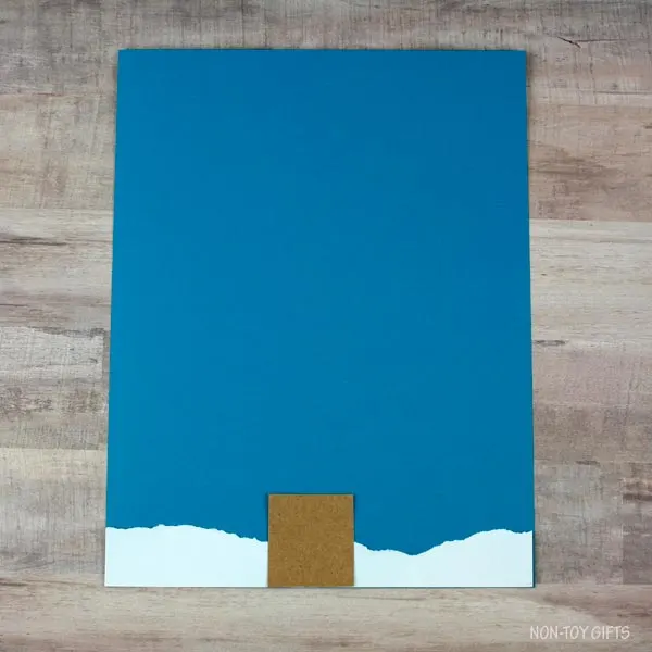 snow and tree trunk