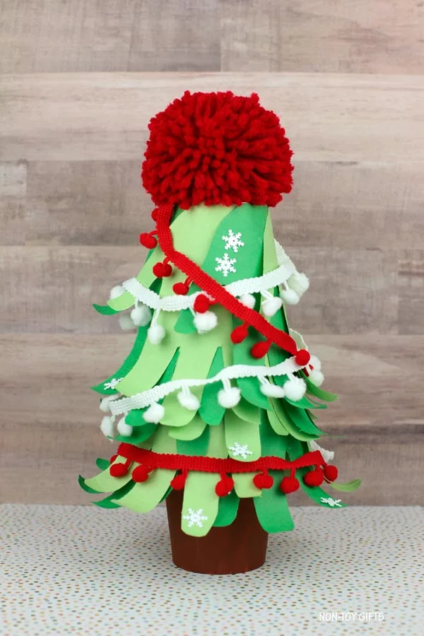 Handprint Christmas tree craft for kids