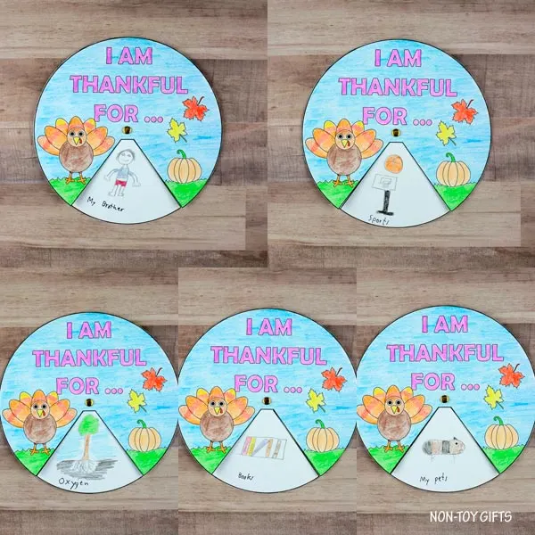 Write, draw and color I am thankful for spinner craft