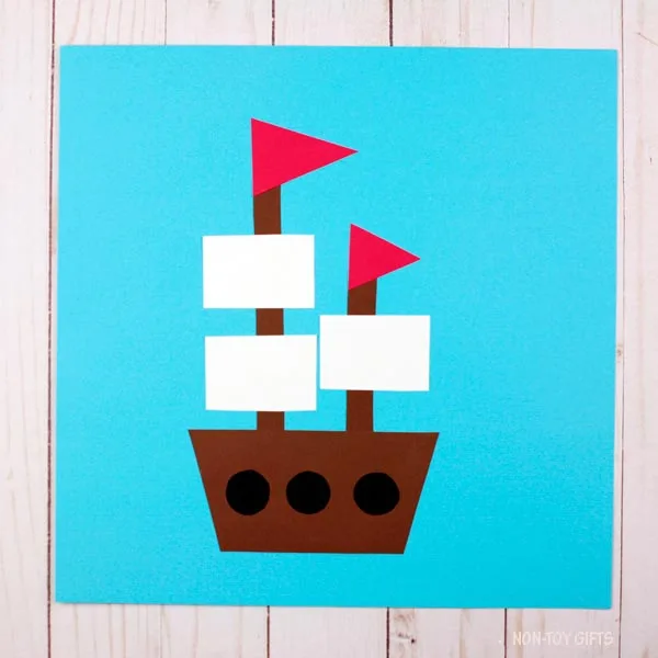 Easy Mayflower boat shape craft for Thankgiving