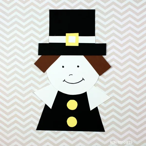 Easy paper shape pilgrim craft