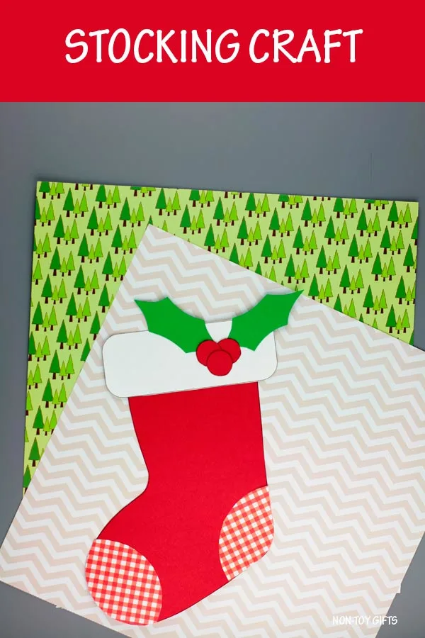 Christmas stocking craft for preschoolers and older kids