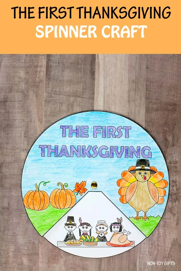 The first Thanksgiving spinner craft for kids